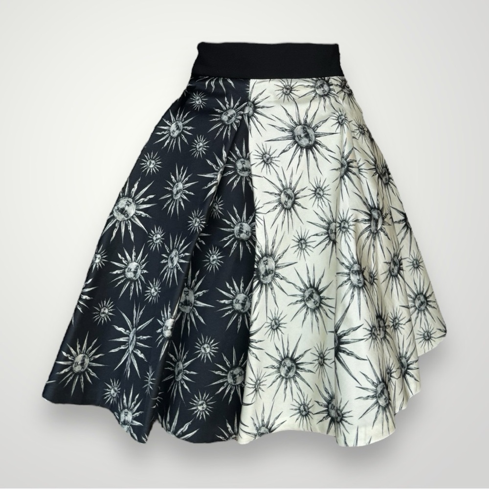 Fausto Puglisi Black & White Sun Mini Skirt ♠️